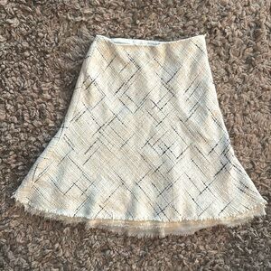 Anne Klein Off White Tweed Skirt size 4